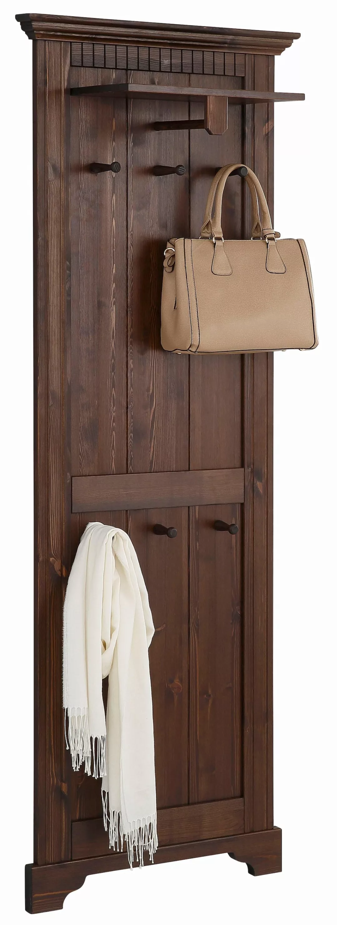 Home affaire Garderobenpaneel "Rustic", aus massiver Kiefer, Breite 64 cm, günstig online kaufen