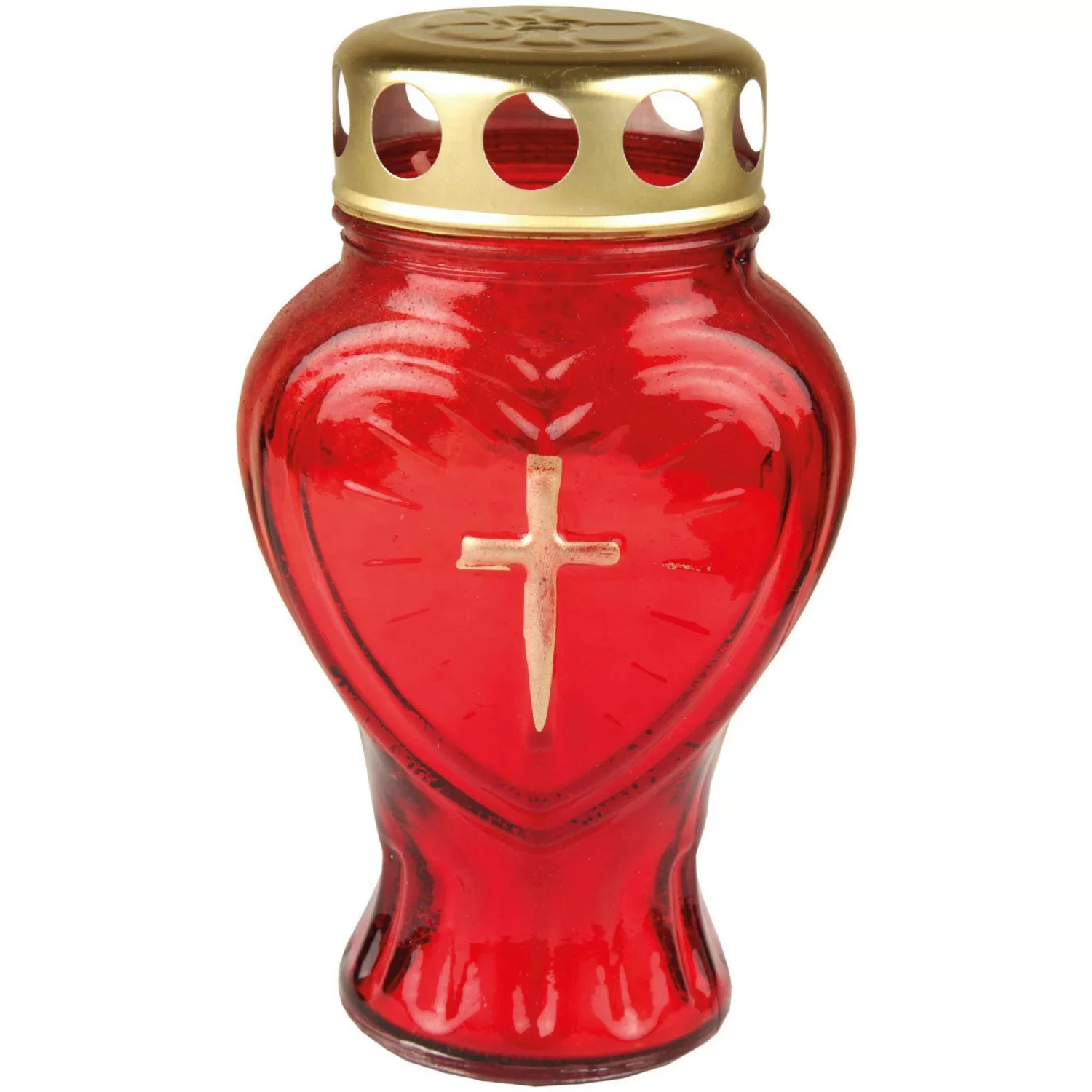 HS Candle Grablicht Glas Herz Rot Klein günstig online kaufen