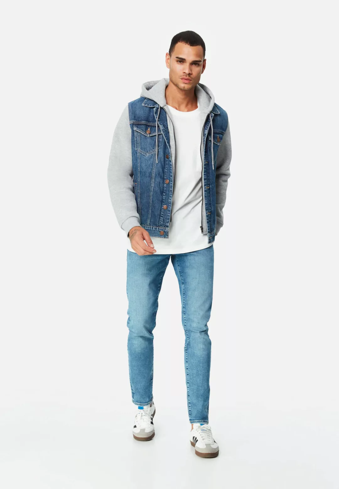 Mavi Jeansjacke "JERRY", mit Kapuze, Jeansjacke mit Jerseyärmeln günstig online kaufen