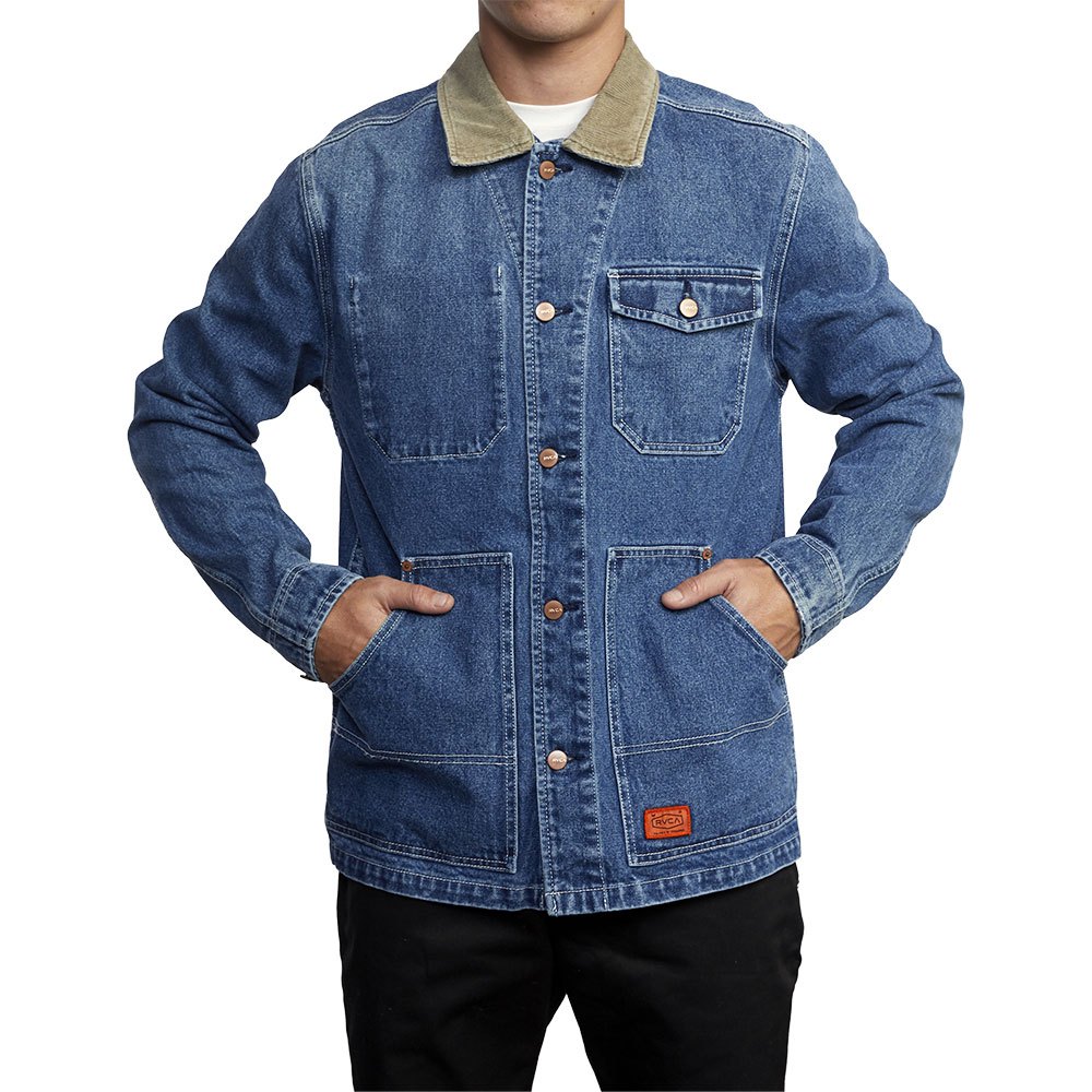 Rvca Chainmail Jeansjacke M Bkn Blue Wash günstig online kaufen