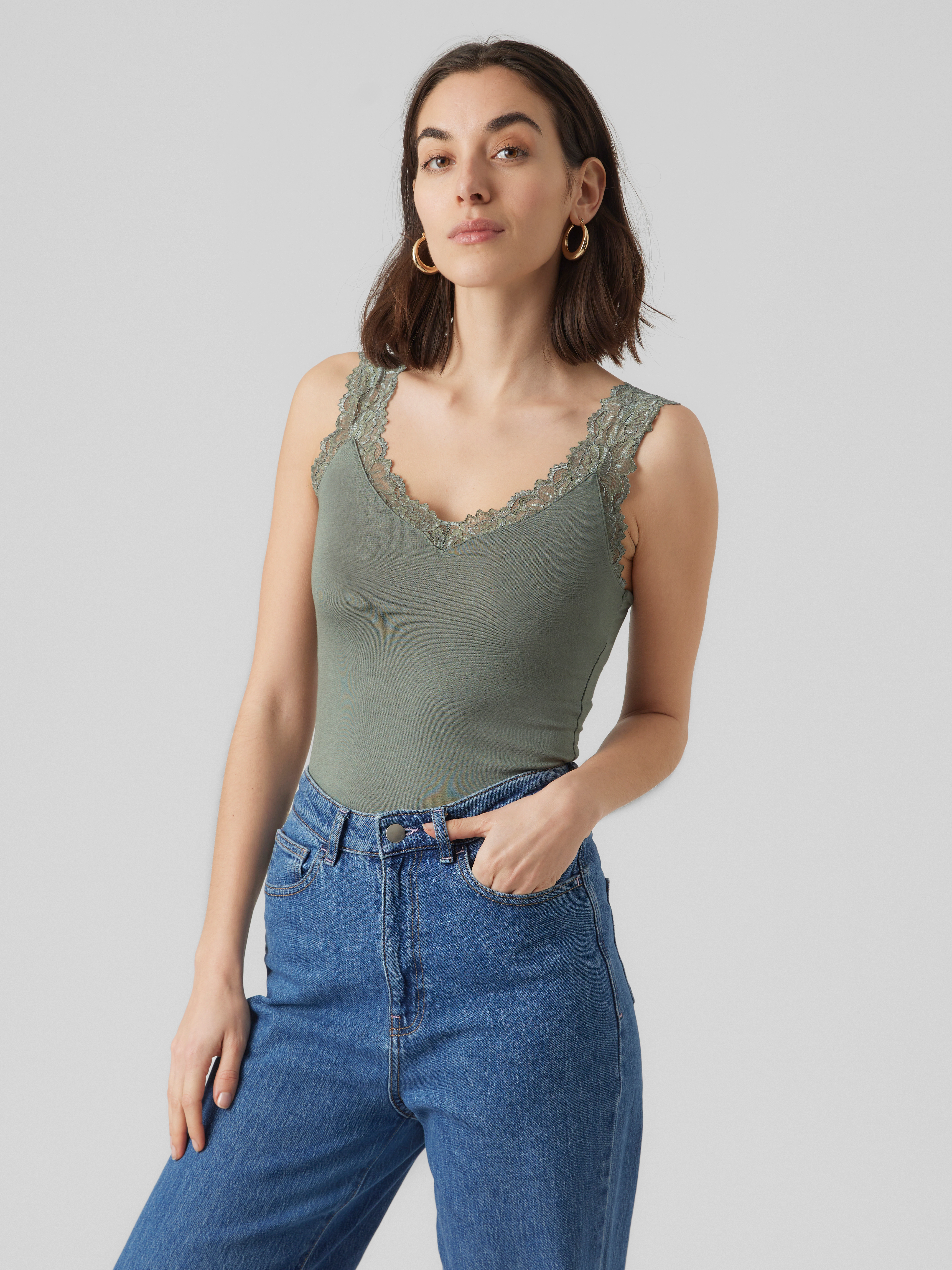 Vero Moda Spitzentop "VMROSA SL TOP JRS NOOS" günstig online kaufen