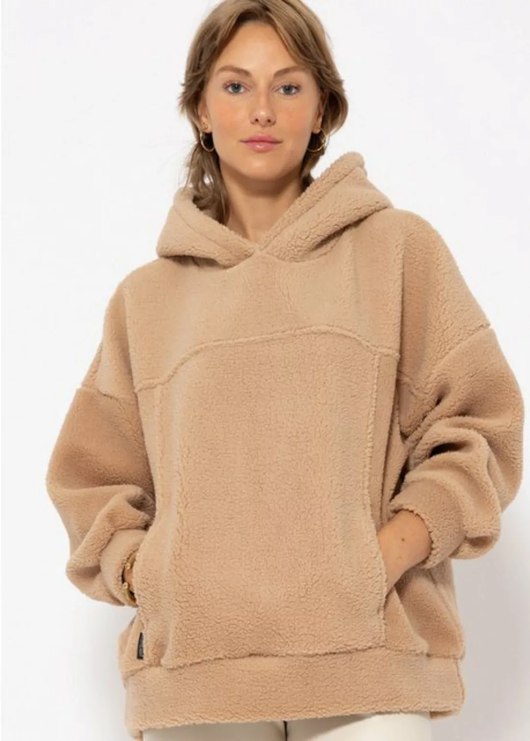 SASSYCLASSY Strickpullover Oversized Pullover Damen im Teddy-Look Oversized günstig online kaufen