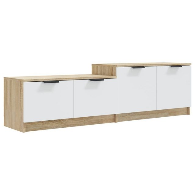 furnicato TV-Schrank Weiß und Sonoma-Eiche 158,5x36x45 cm Holzwerkstoff (1- günstig online kaufen