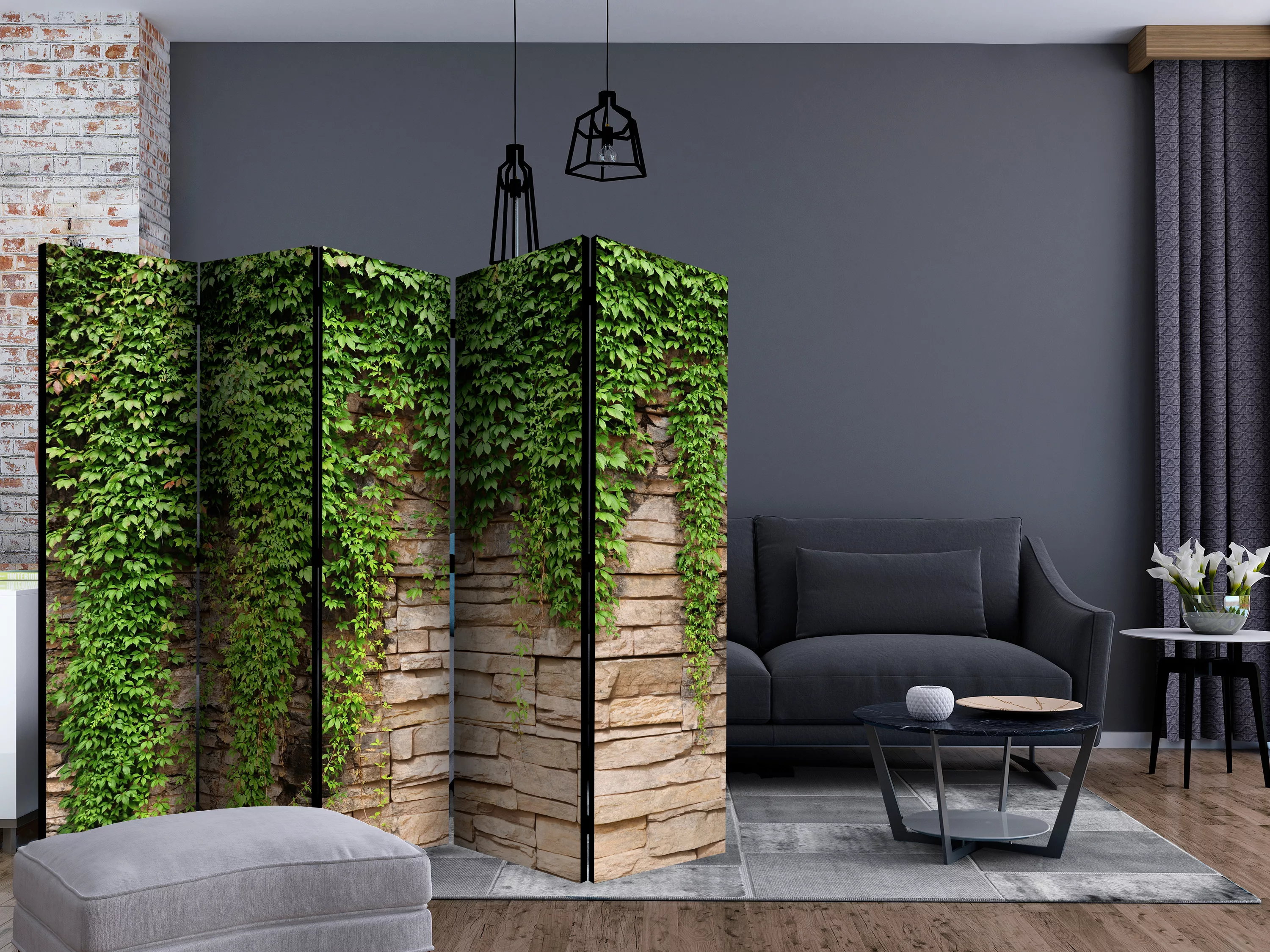 5-teiliges Paravent - Ivy Wall Ii [room Dividers] günstig online kaufen