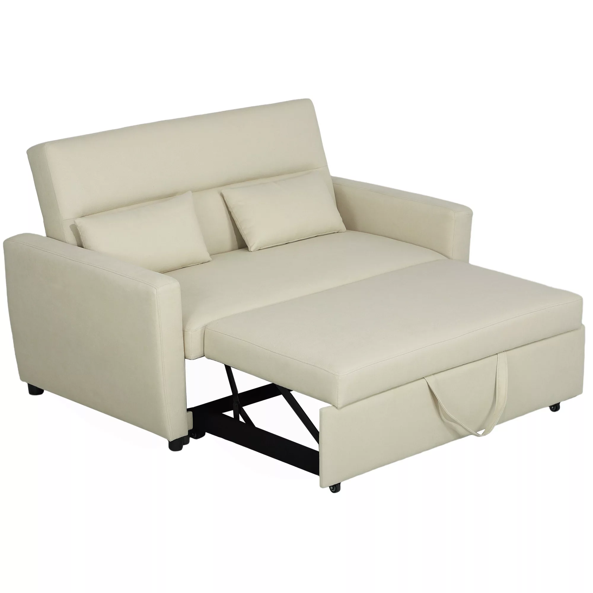 HOMCOM Schlafsofa, 2-Sitzer Sofa mit Schlaffunktion, Verstellbare Rückenleh günstig online kaufen