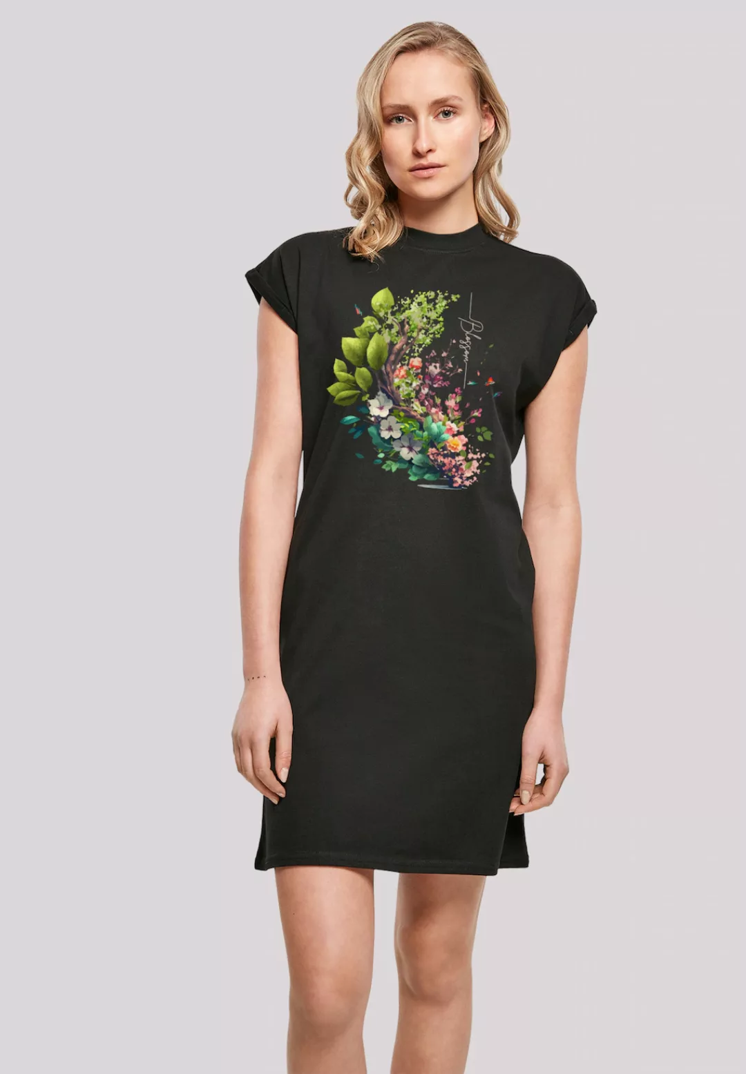 F4NT4STIC Shirtkleid "Blüten Baum Kleid" günstig online kaufen