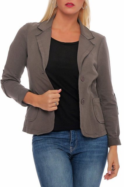 malito more than fashion Jackenblazer 1651 Sweat Blazer Jacke in Used Look günstig online kaufen