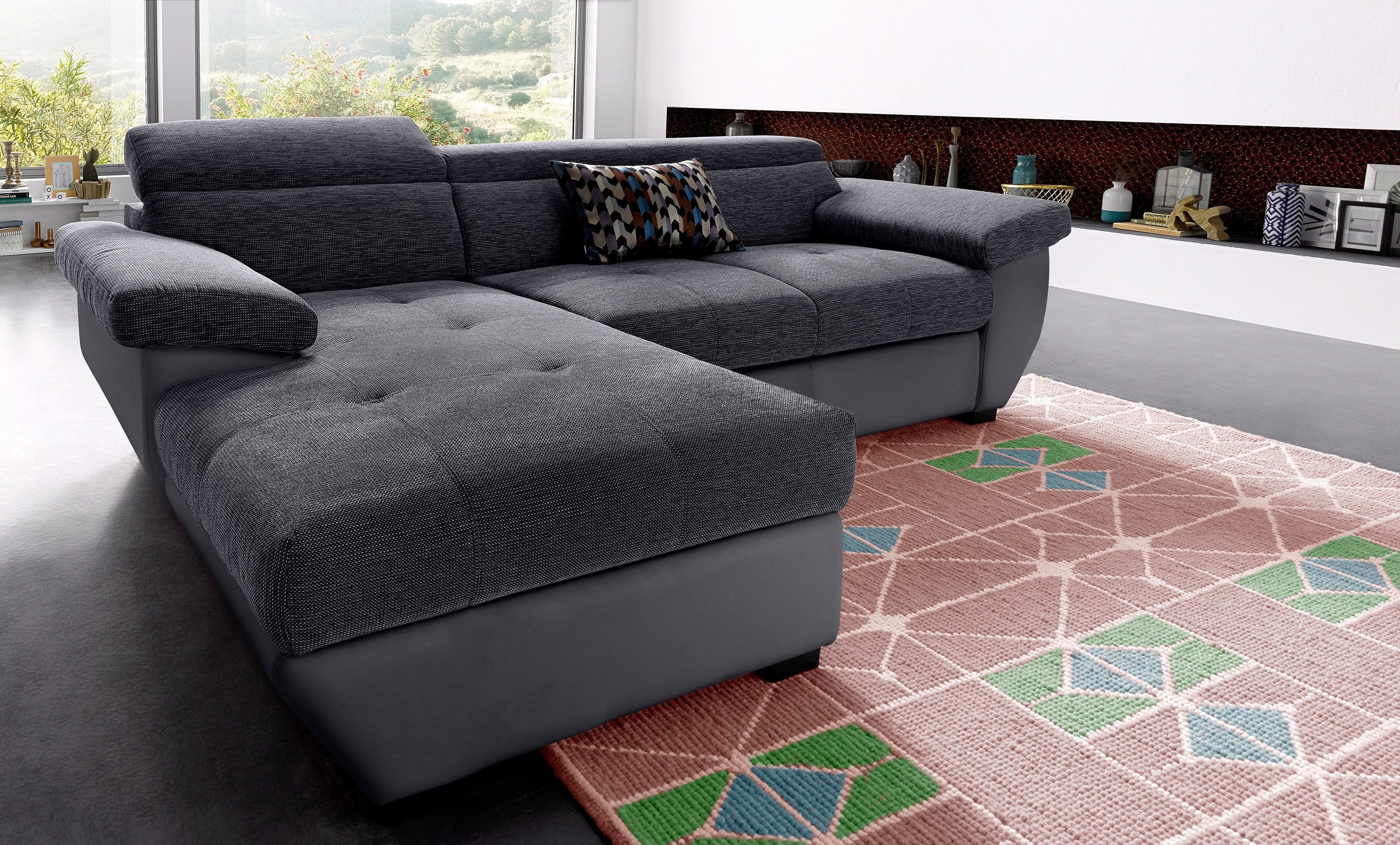 COTTA Ecksofa "Speedway L-Form", mit Kopfteilverstellung, wahlweise mit Bet günstig online kaufen