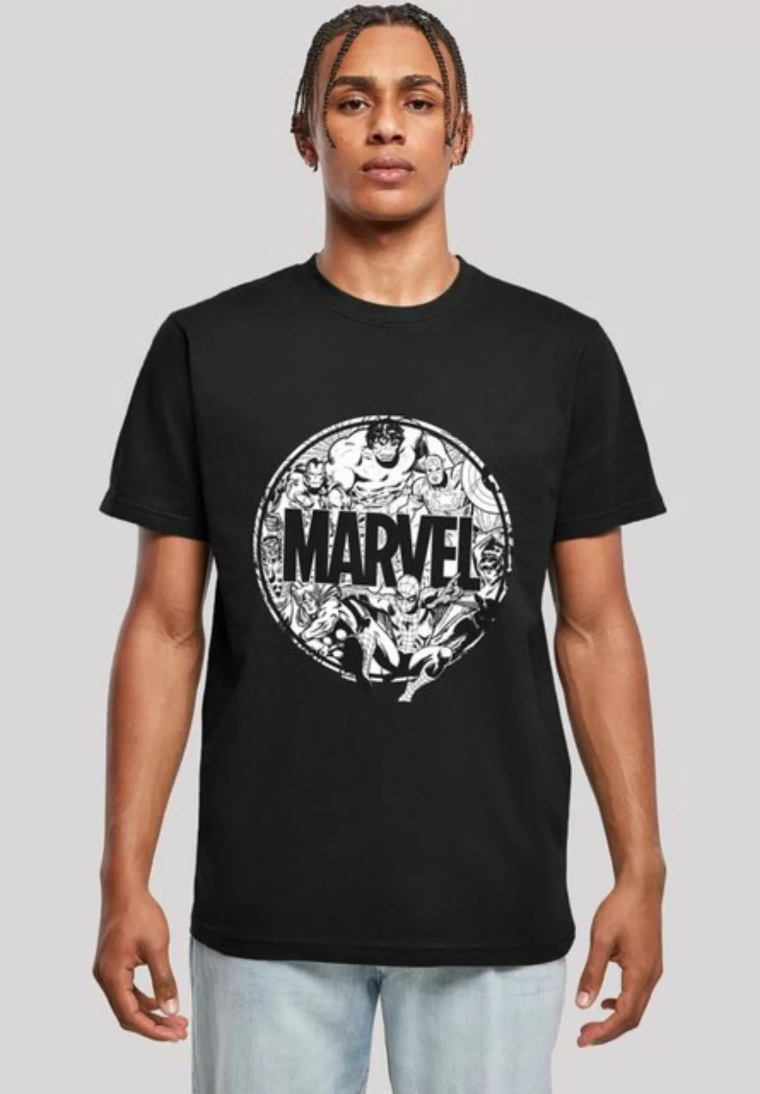 F4NT4STIC T-Shirt T-Shirt 'Marvel Comics Logo Character Infill' Herren,Prem günstig online kaufen