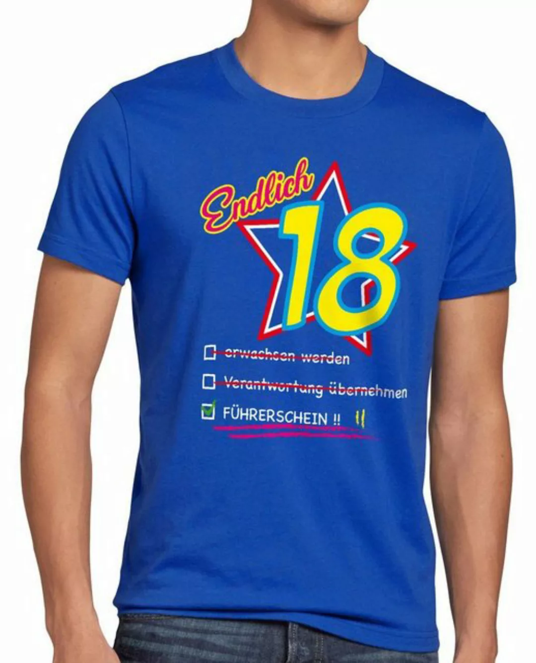 style3 T-Shirt Endlich 18 Führerschein Geburtstag Party Fun volljährig acht günstig online kaufen