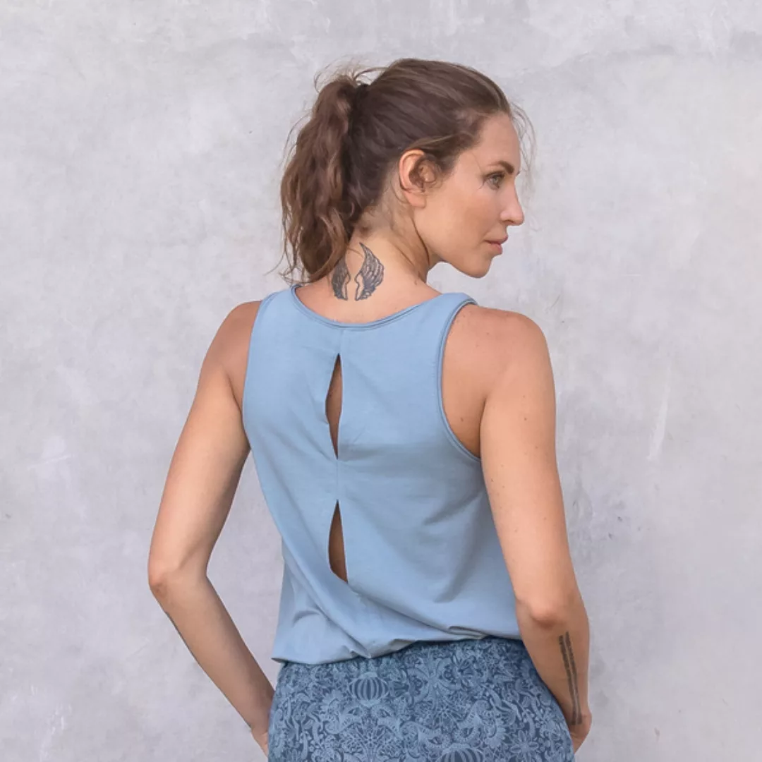 Alaska Tencel - Damen - Lockeres Top Mit Offenem Rücken Für Yoga Aus Einem günstig online kaufen