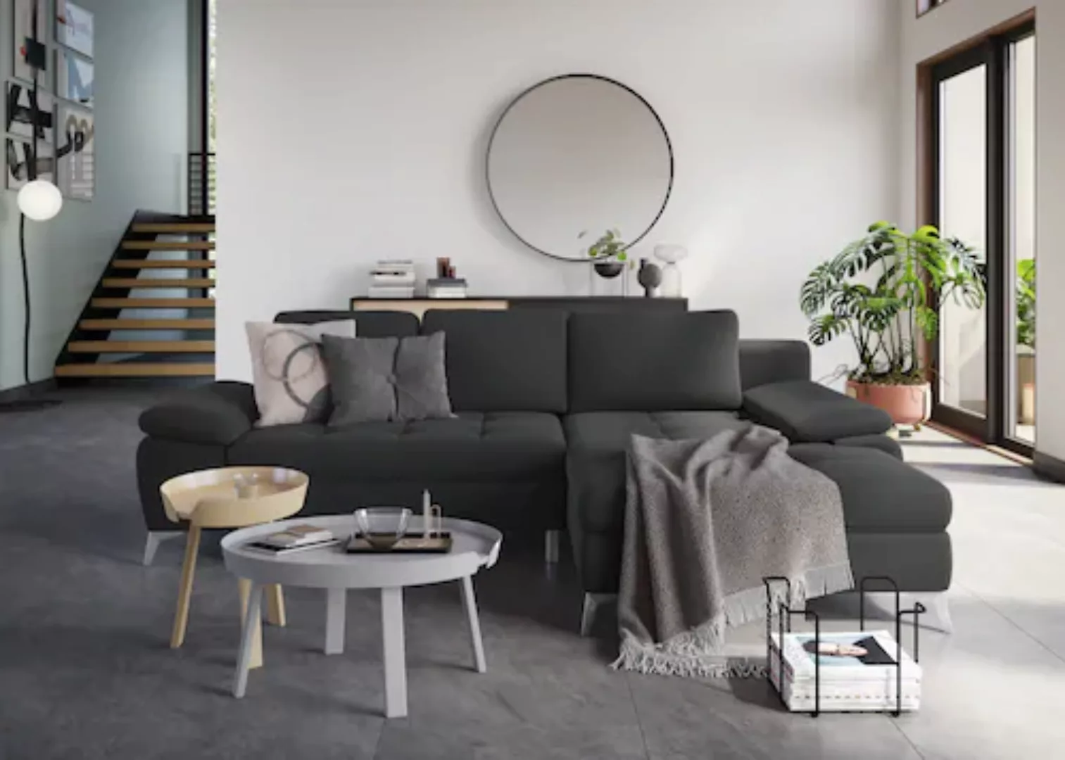 sit&more Ecksofa »Latigo L-Form«, mit Recamiere, wahlweise mit Bettfunktion günstig online kaufen