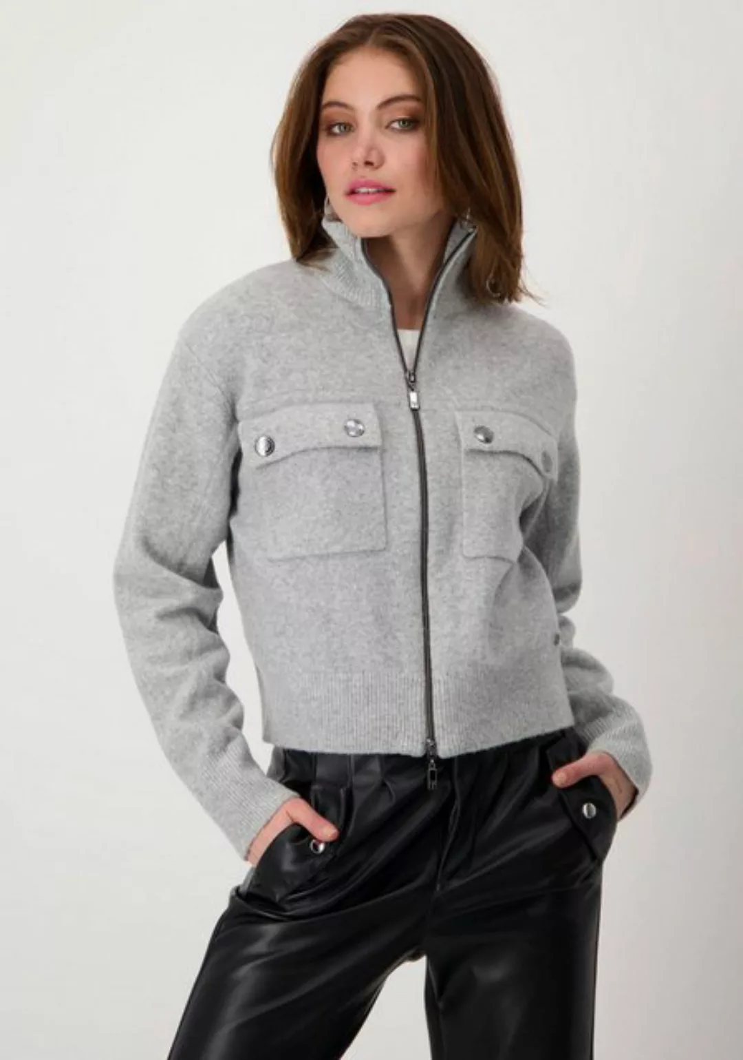 Monari 2-in-1-Strickjacke Aufgesetzte Pattentaschen, Weiche Haptik günstig online kaufen