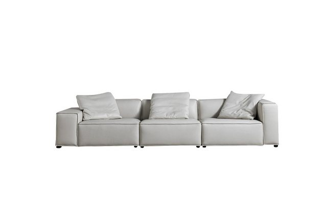 Xlmoebel Sofa Neues XXL-Sofa mit vier Sitzplätzen in Lederoptik, Hergestell günstig online kaufen