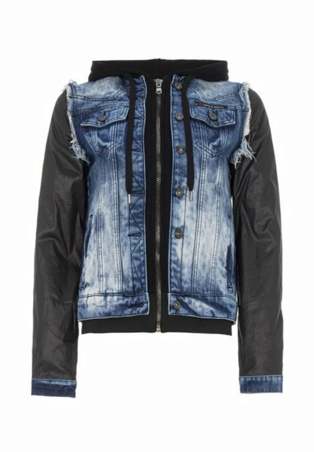 Cipo & Baxx Jeansjacke Jacke Mit durchgehendem Reißverschluss, WJ184 günstig online kaufen