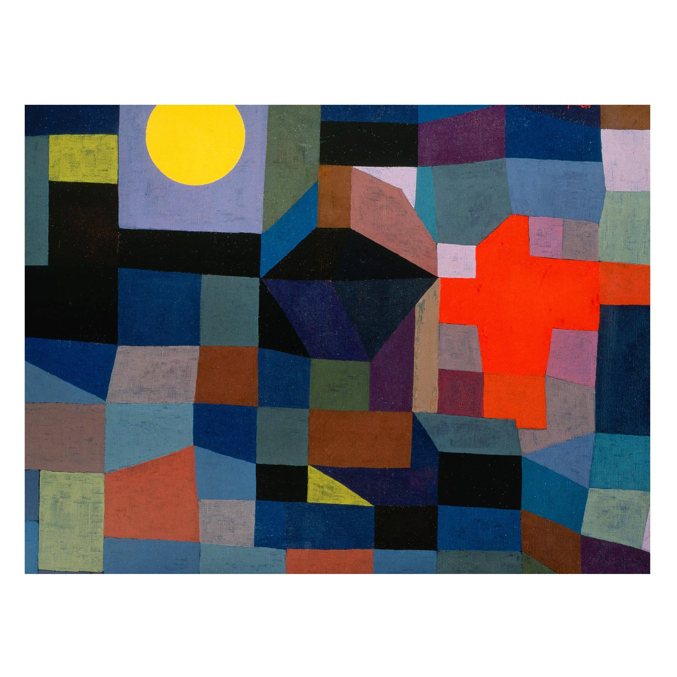 Magnettafel Kunstdruck - Querformat 4:3 Paul Klee - Feuer bei Vollmond günstig online kaufen