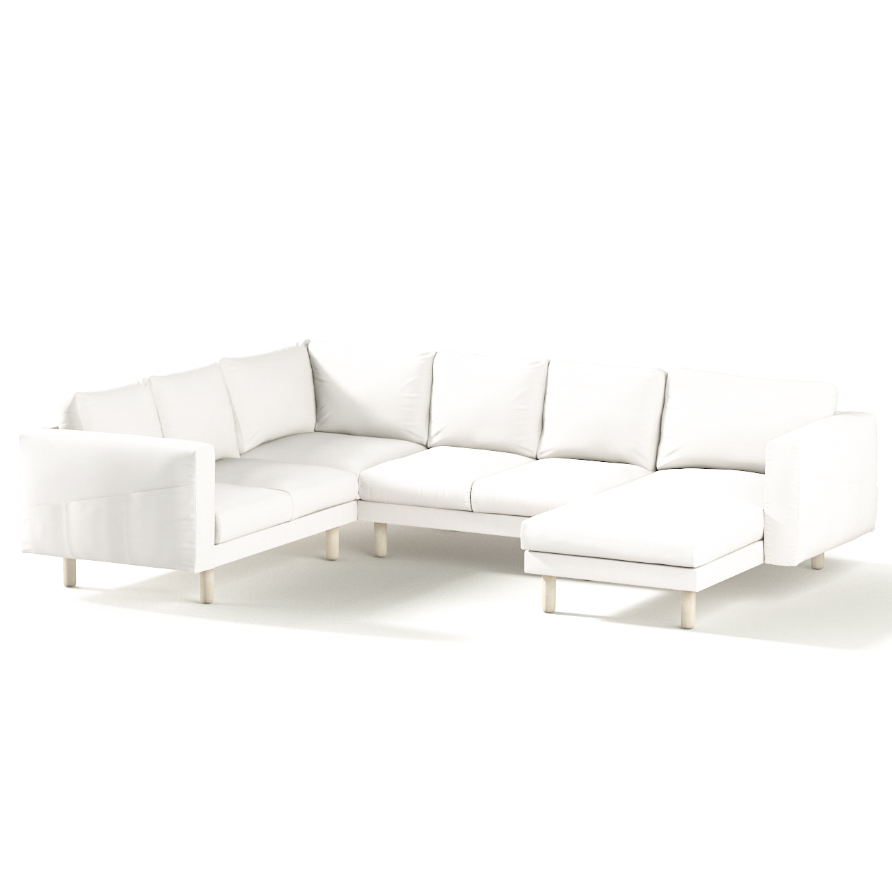 Bezug für Norsborg 5-Sitzer Ecksofa mit Recamiere, weiss, Norsborg Bezug fü günstig online kaufen