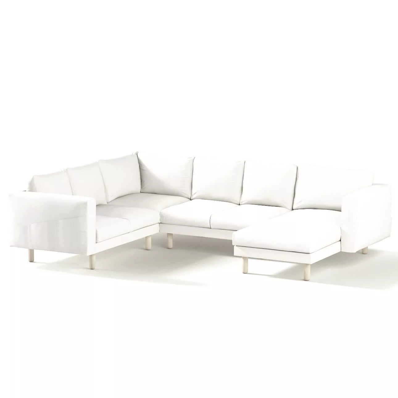 Bezug für Norsborg 5-Sitzer Ecksofa mit Recamiere, weiss, Norsborg Bezug fü günstig online kaufen