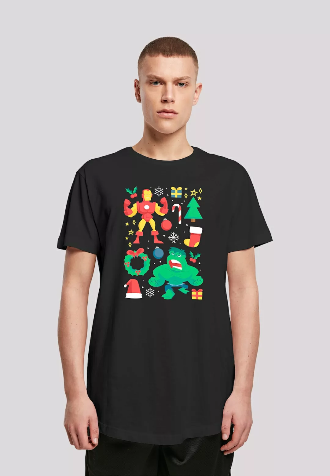 F4NT4STIC T-Shirt "Marvel Universe Iron Man And Hulk Weihnachten", Print günstig online kaufen