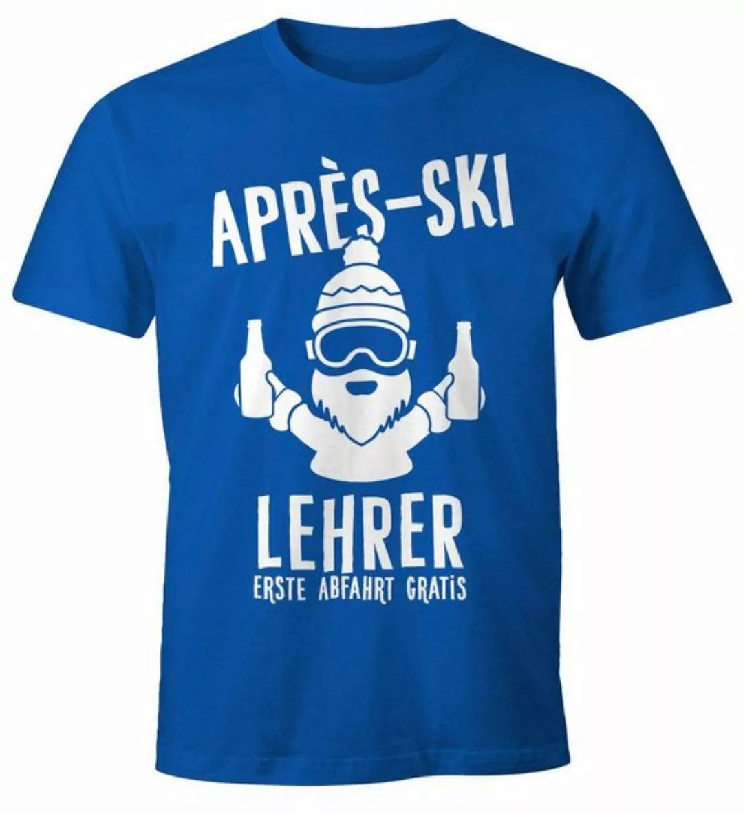 Print-Shirt Après Ski Herren T-Shirt Lehrer Fun-Shirt Moonworks® mit Print günstig online kaufen