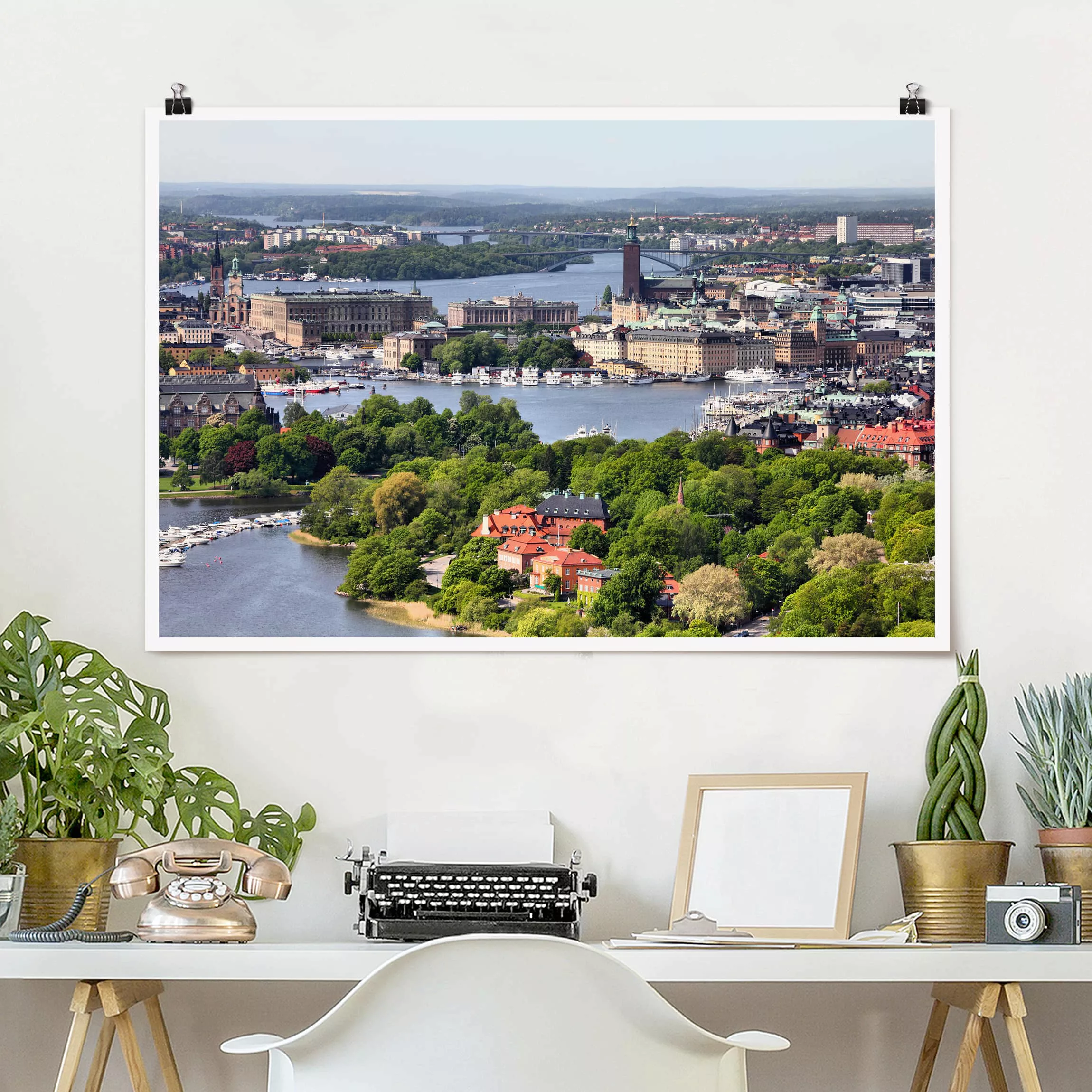 Poster Architektur & Skyline - Querformat Stockholm City günstig online kaufen