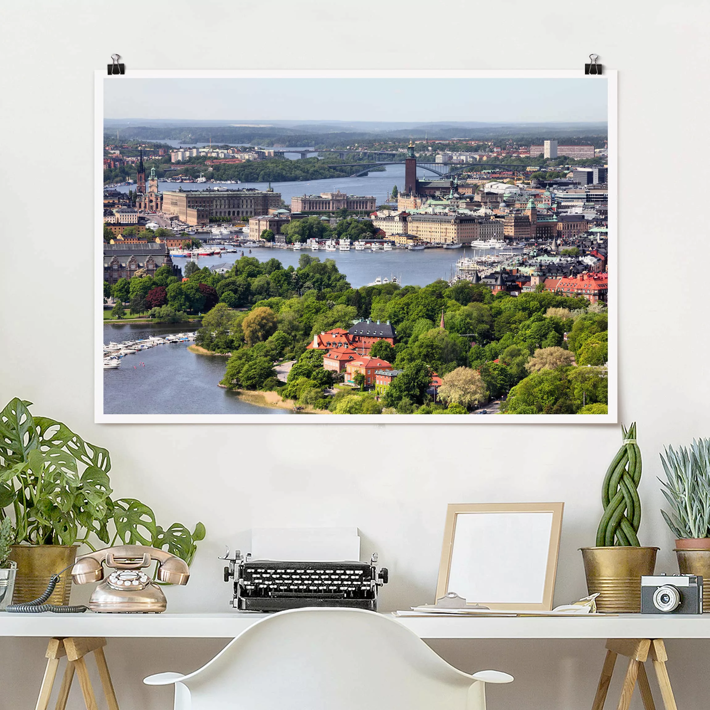 Poster - Querformat Stockholm City günstig online kaufen