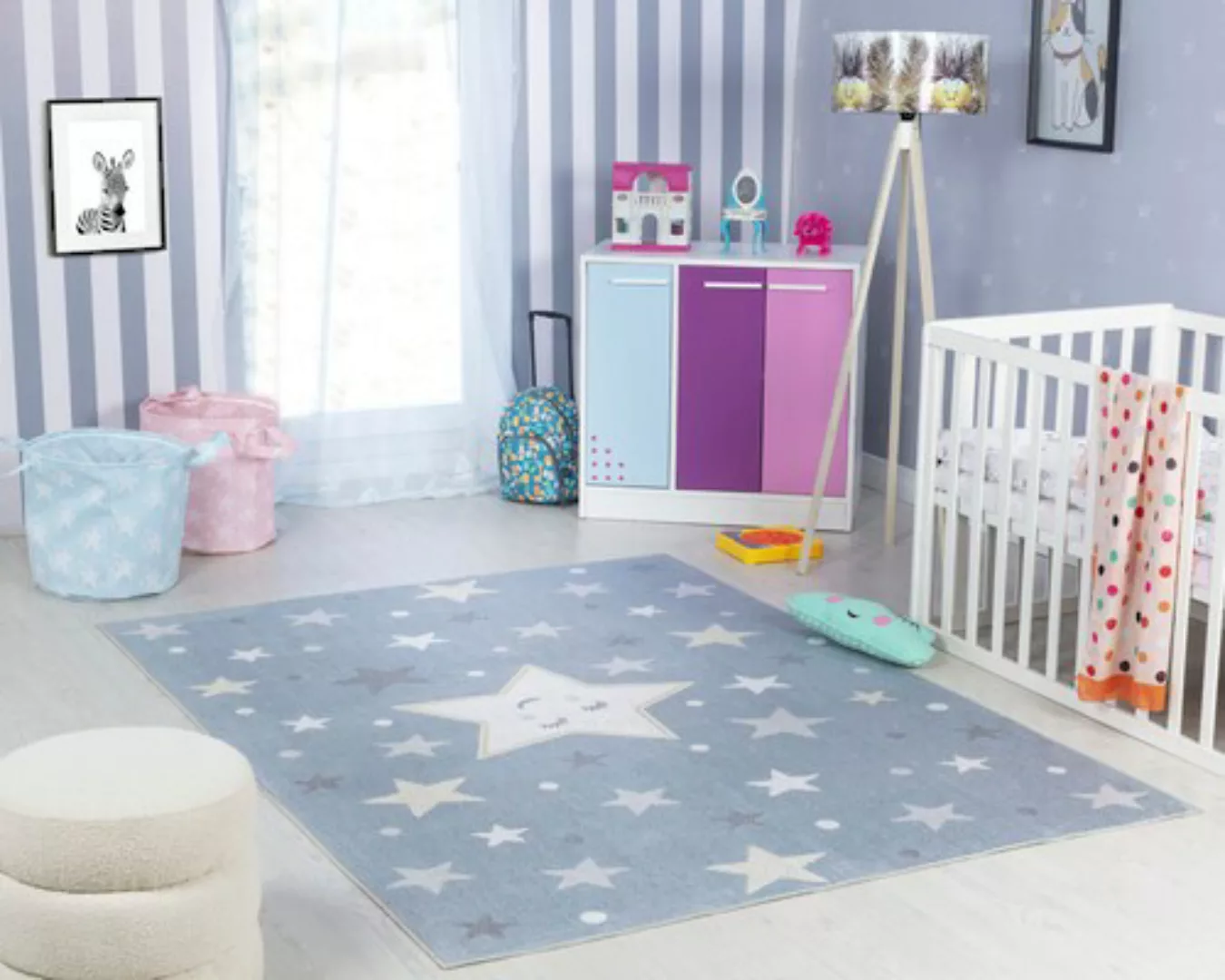 Livabliss Kinderteppich »BEED«, rechteckig, 6 mm Höhe, Kids, Sterne günstig online kaufen