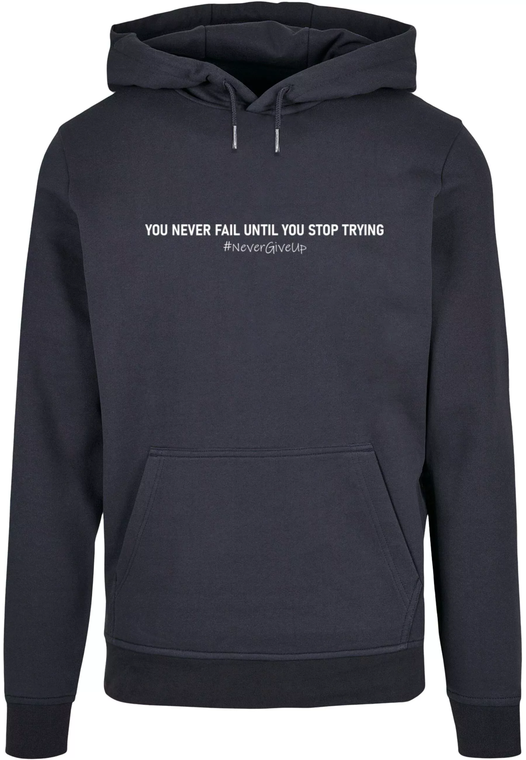 Merchcode Kapuzensweatshirt "Merchcode Herren Never Give Up Basic Hoody" günstig online kaufen