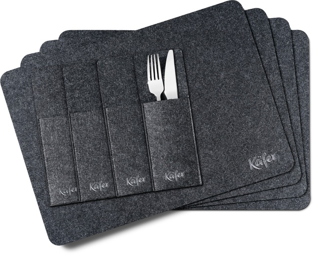 Käfer Platzset, (Set, 12 St., 4 x Platzdecken, 4 x Bestecktaschen, 4 x Unte günstig online kaufen