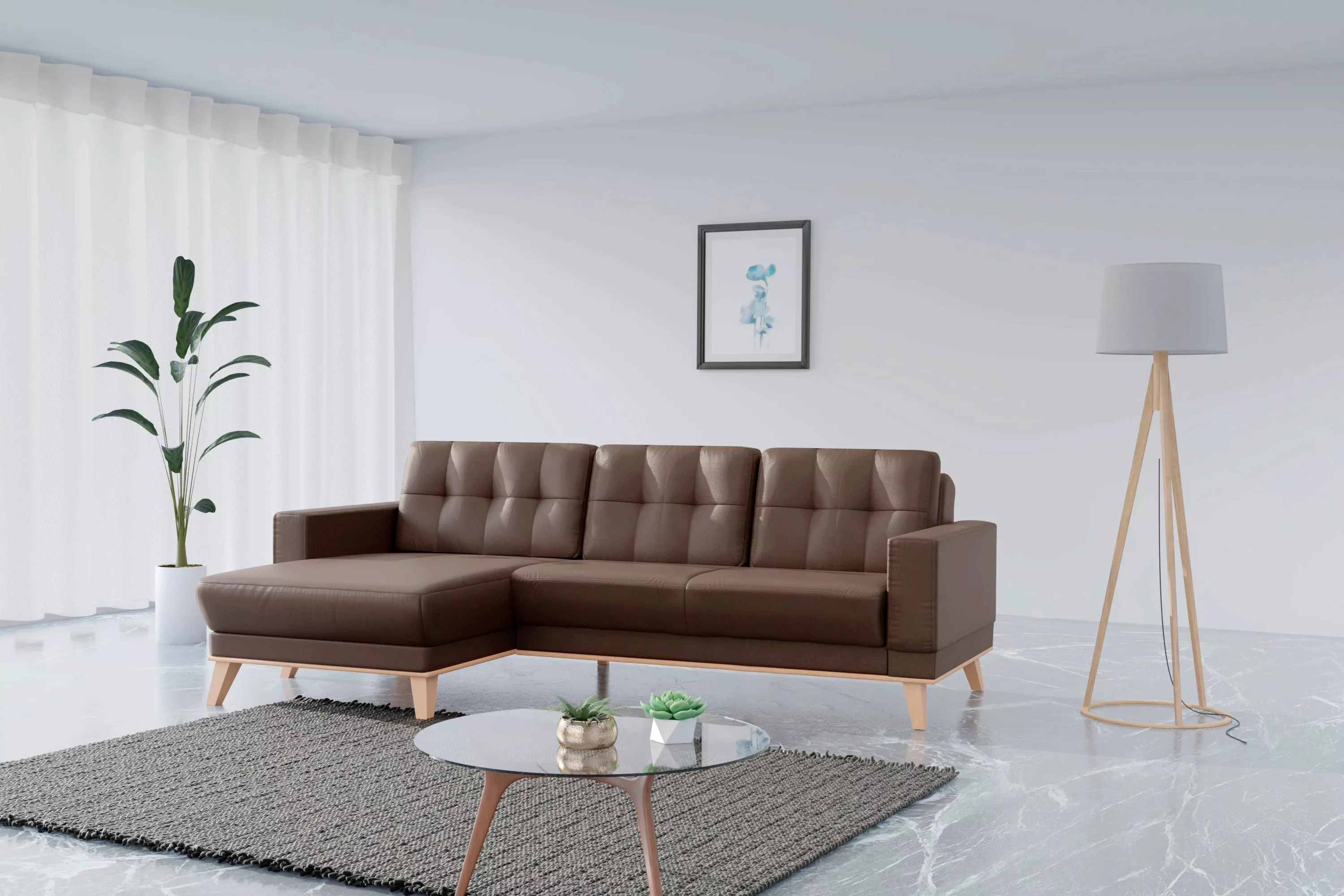 sit&more Ecksofa "Lavida L-Form", wahlweise mit Kippfunktion und Bettkasten günstig online kaufen