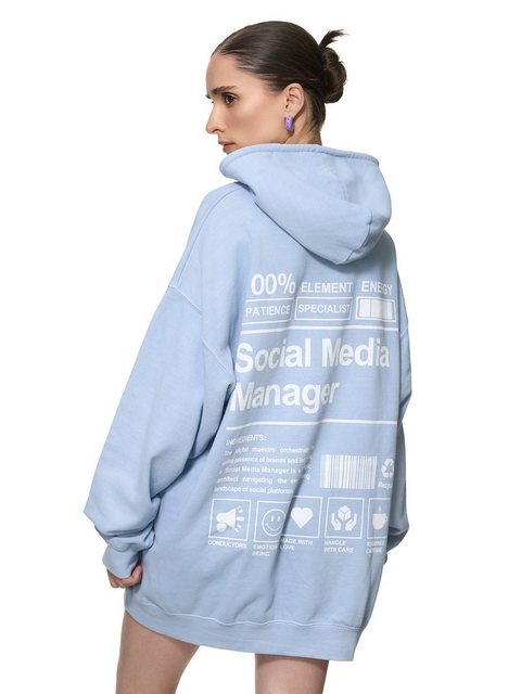 Worldclassca Hoodie Worldclassca Oversized MANAGER Print Hoodie Kapuzenpull günstig online kaufen