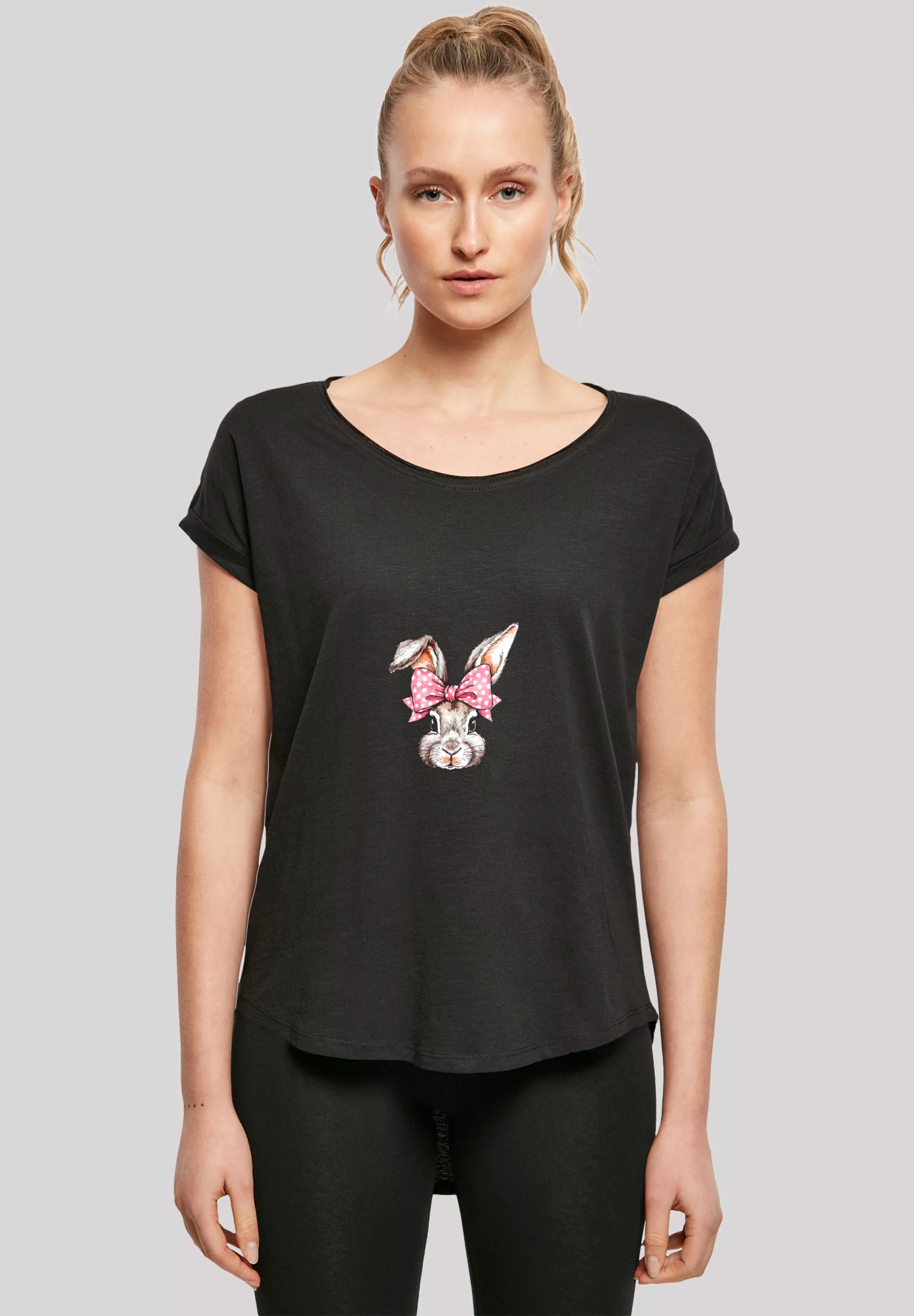 F4NT4STIC T-Shirt "Niedlicher Hase mit Schleife", Premium Qualität günstig online kaufen