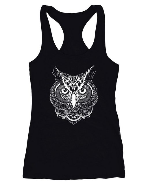 Neverless Tanktop Damen Tank-Top Eule Racerback Neverless® günstig online kaufen