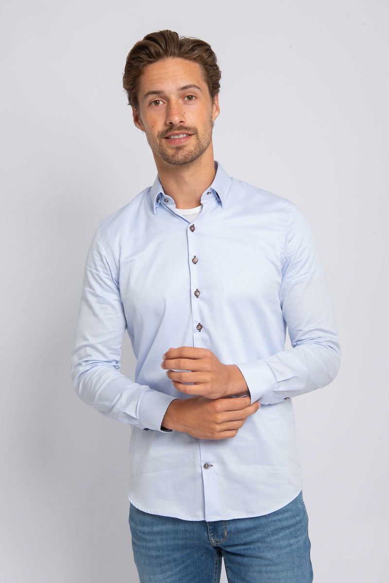 Suitable Twill Hemd Hellblau - Größe 43 günstig online kaufen