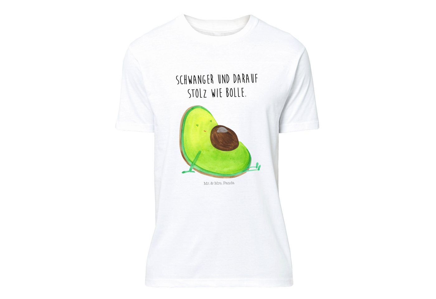 Mr. & Mrs. Panda T-Shirt Avocado schwanger - Weiß - Geschenk, Nachthemd, Ve günstig online kaufen