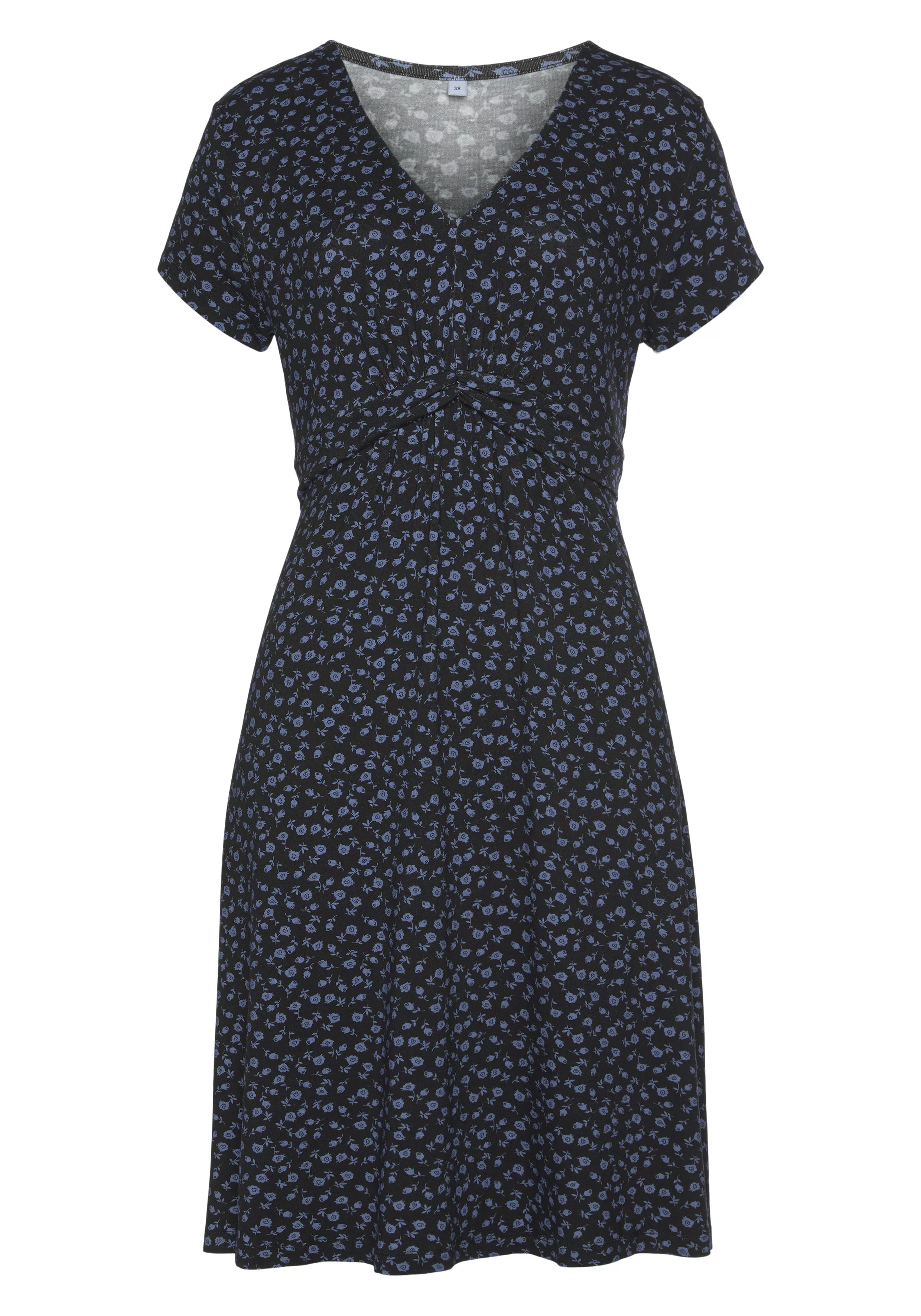 Vivance Jerseykleid mit Blümchenprint, figurschmeichelndes Sommerkleid günstig online kaufen
