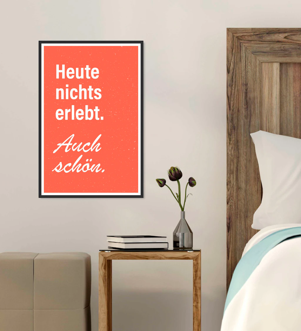 queence Metallbild "Heute nichts erlebt", Schriftzüge-Schriftzug, (1 St.), günstig online kaufen