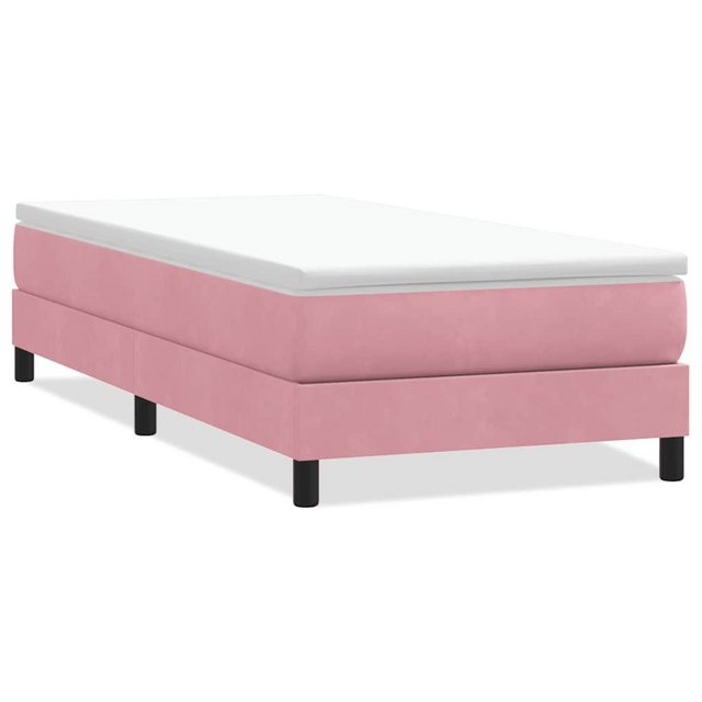 vidaXL Boxspringbett, Boxspringbett ohne Matratze Rosa 100x220 cm Samt günstig online kaufen