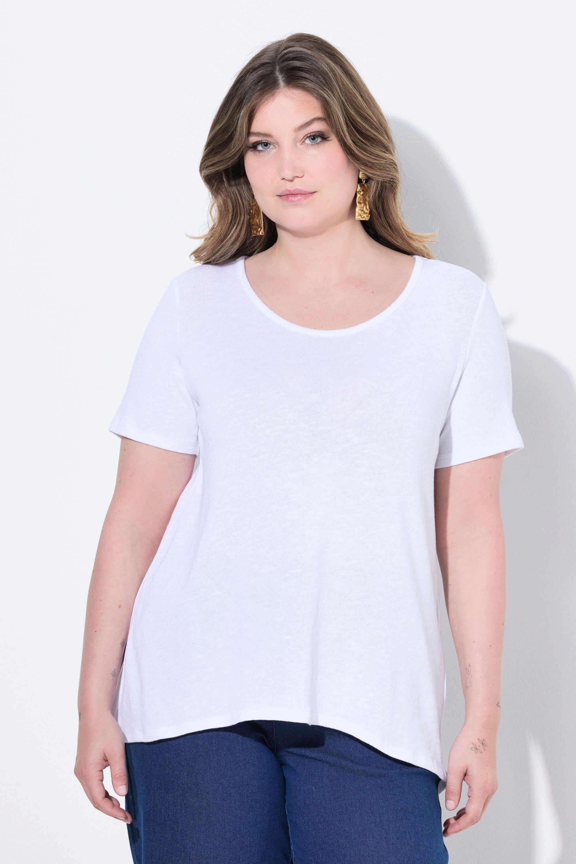 MIAMODA T-Shirt Strickshirt A-Linie Zierfalte im günstig online kaufen