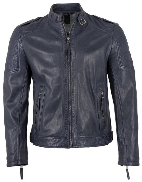 Gipsy Lederjacke GMDanny Gipsy- Herren Echtleder Lederjacke Lammnappa navy günstig online kaufen