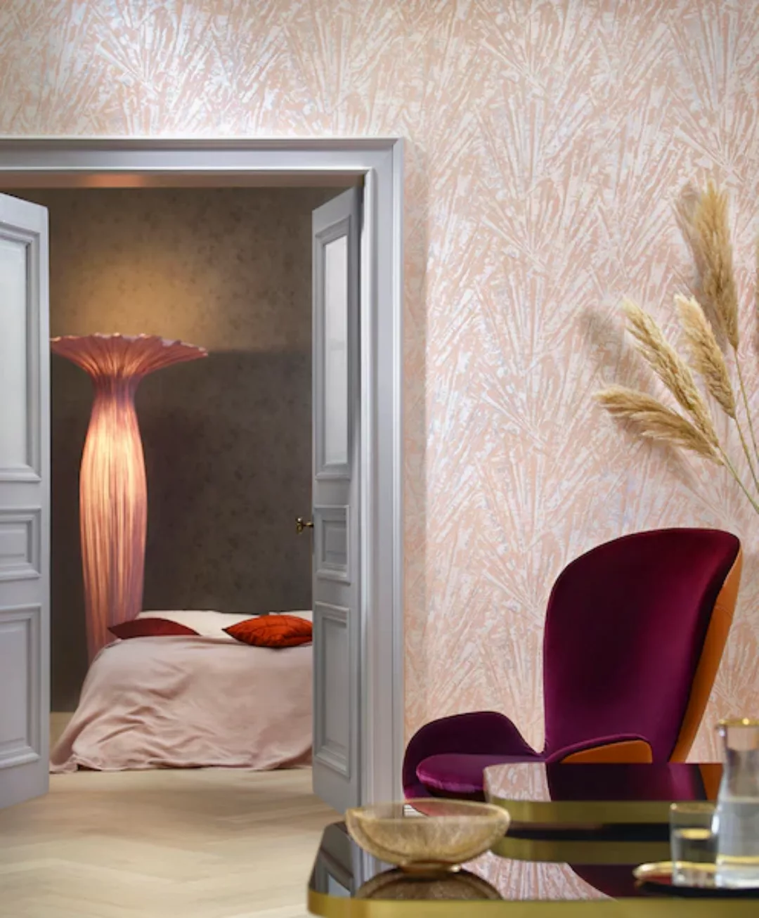 Marburg Vliestapete »Palm«, Kunst moderne Vliestapete für Wohnzimmer Schlaf günstig online kaufen