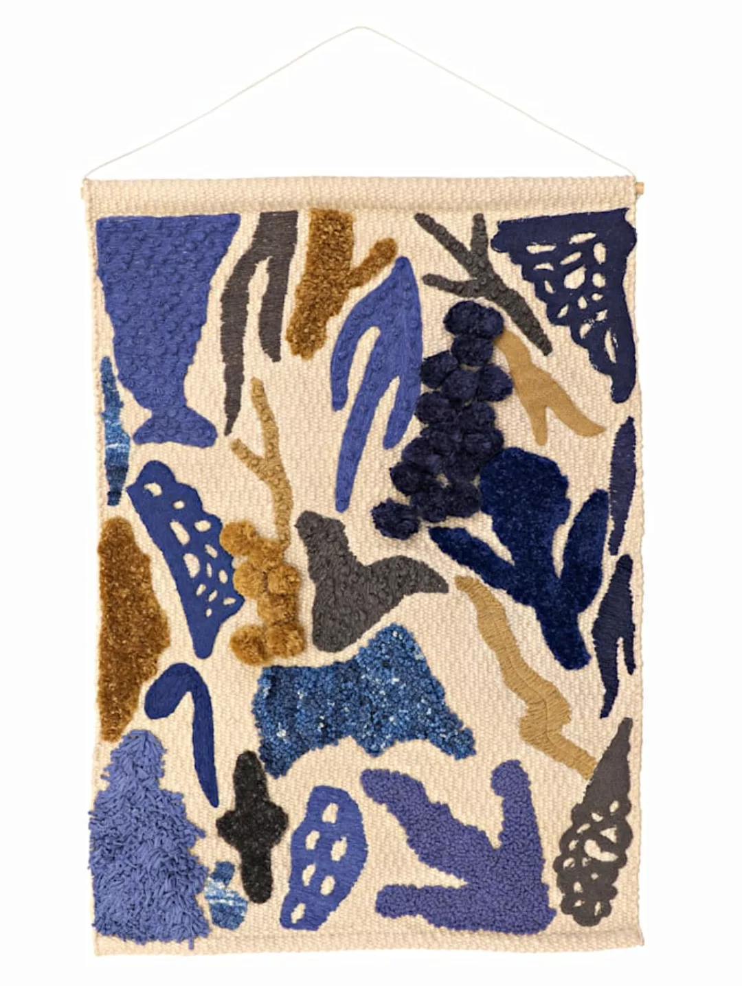 Wand-Teppich impré Creme-Weiß/Blau/Beige günstig online kaufen