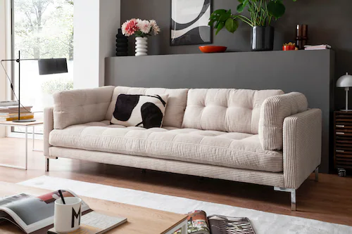 Trends by HG 3-Sitzer "Landau", in Cord-Stoff mit Metallfuß günstig online kaufen