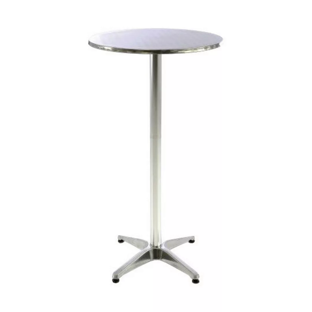 VCM Stehtisch Bistrotisch klappbar Edelstahl Aluminium Ø60 x H115/75 cm sil günstig online kaufen