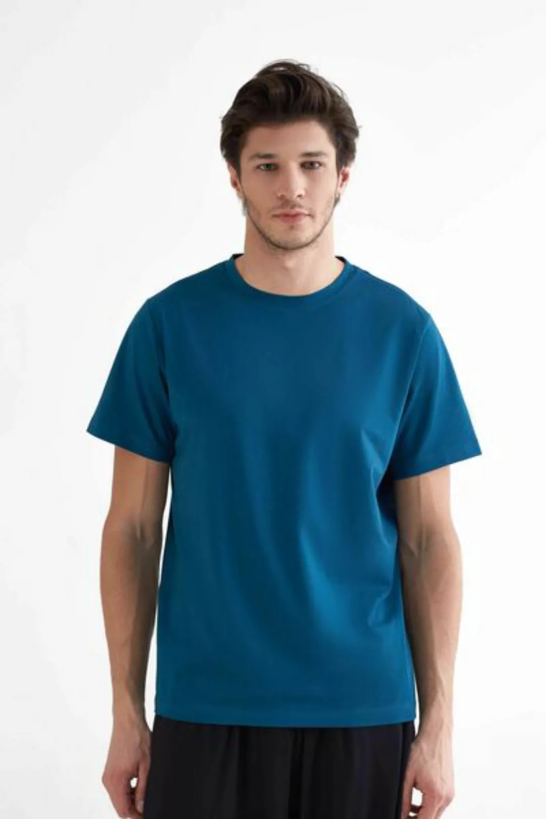 Herren Kurzarm Shirt Aus Bio-baumwolle Rundhalsausschnitt T-shirt 2100 günstig online kaufen