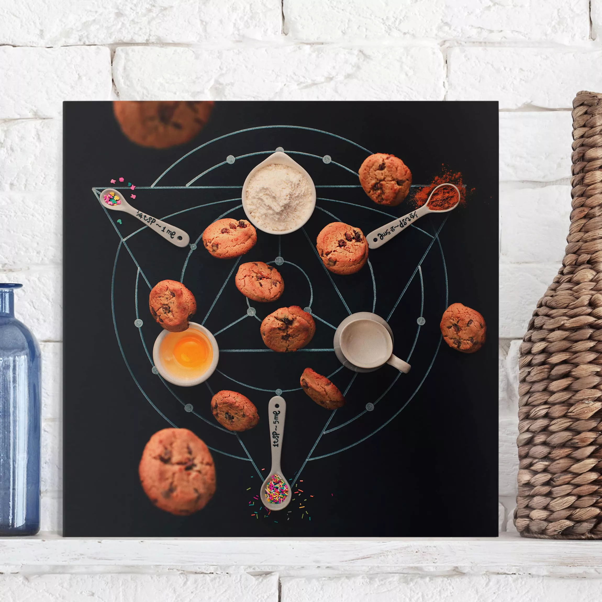 Leinwandbild Küche - Quadrat Alchemie des Backens günstig online kaufen