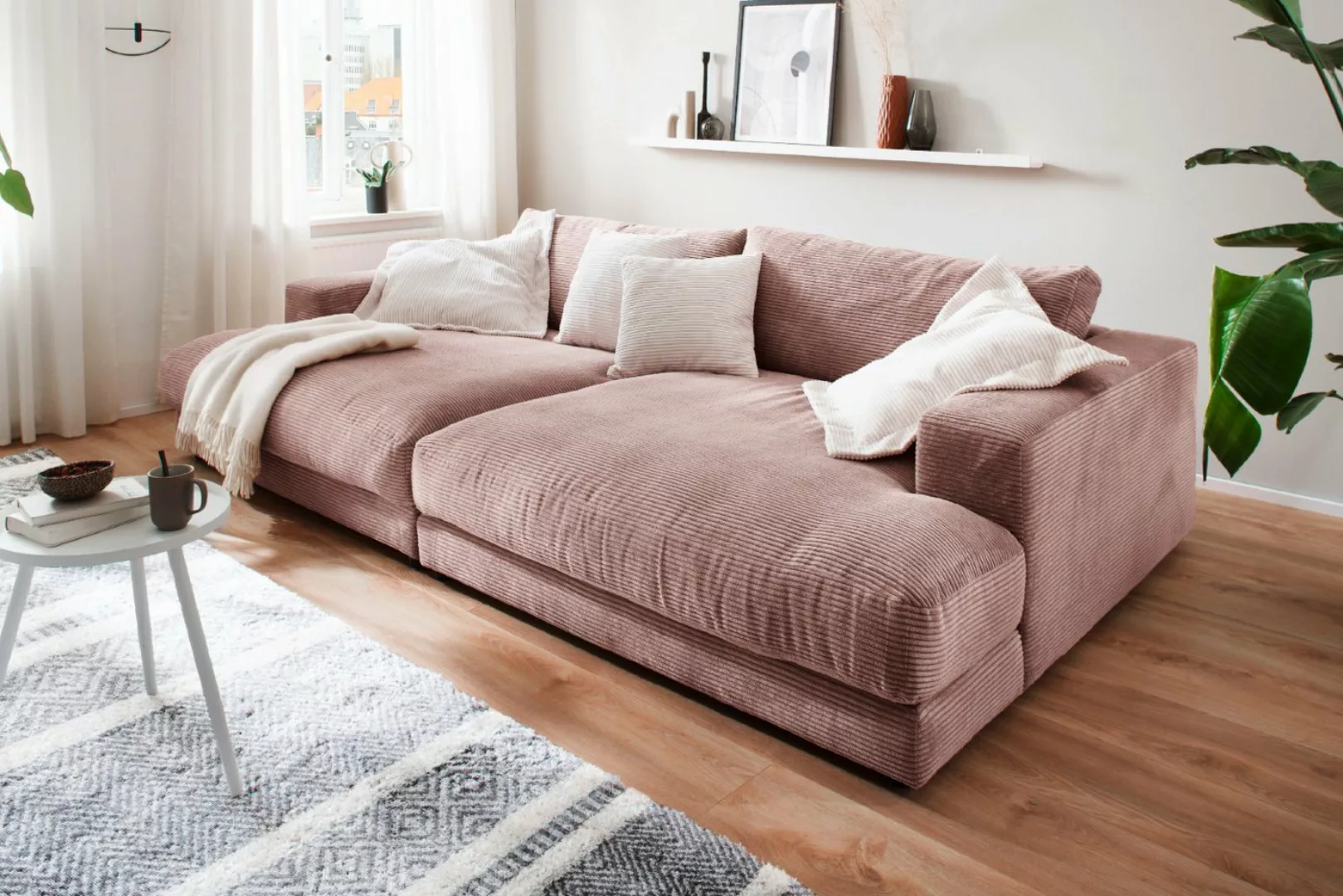 KAWOLA Big-Sofa MADELINE, Couch Stoff oder Cord verschiedene Ausführungen günstig online kaufen