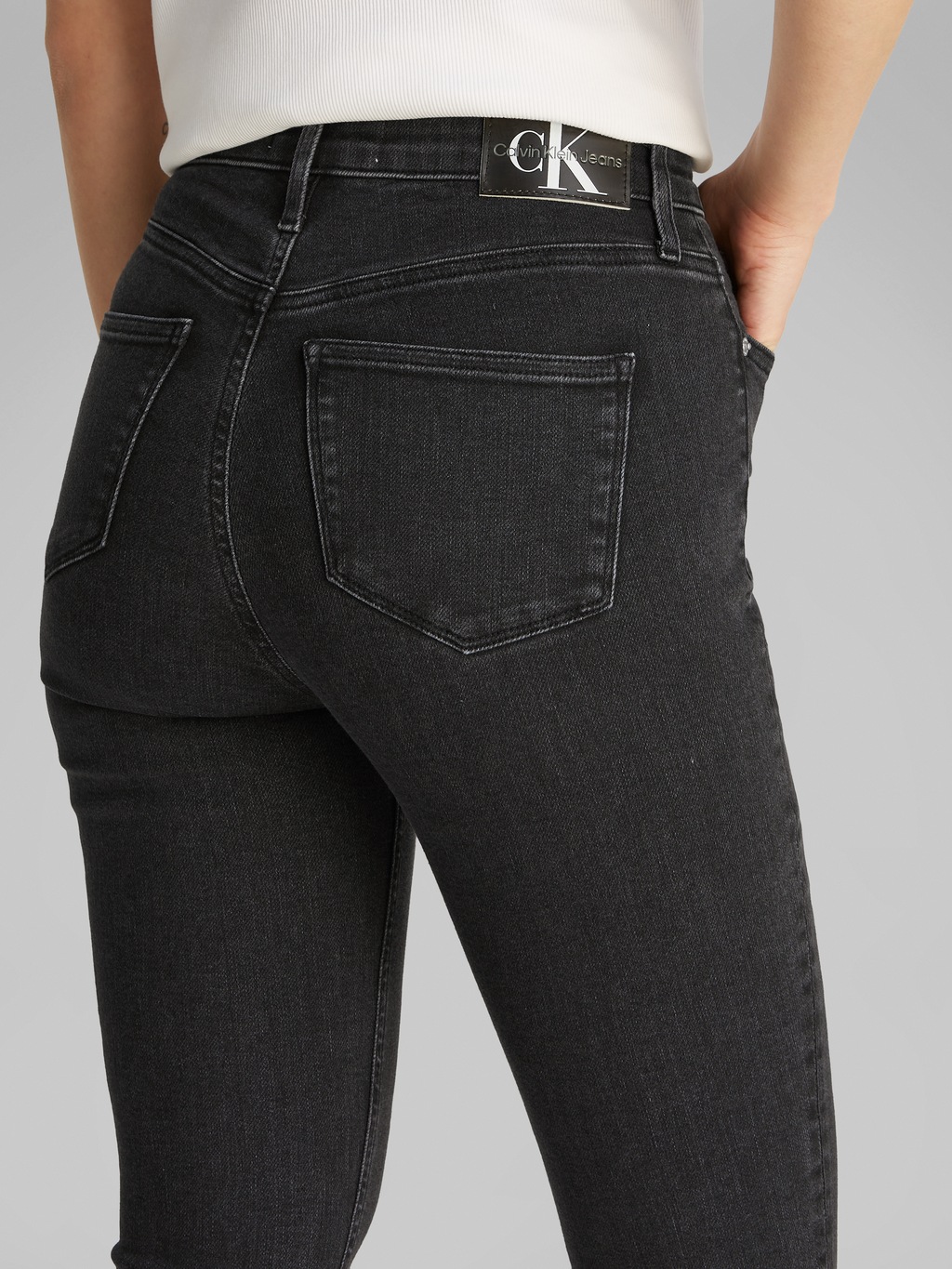 Calvin Klein Jeans Skinny-fit-Jeans "HIGH RISE SKINNY", in schwarzer Waschu günstig online kaufen