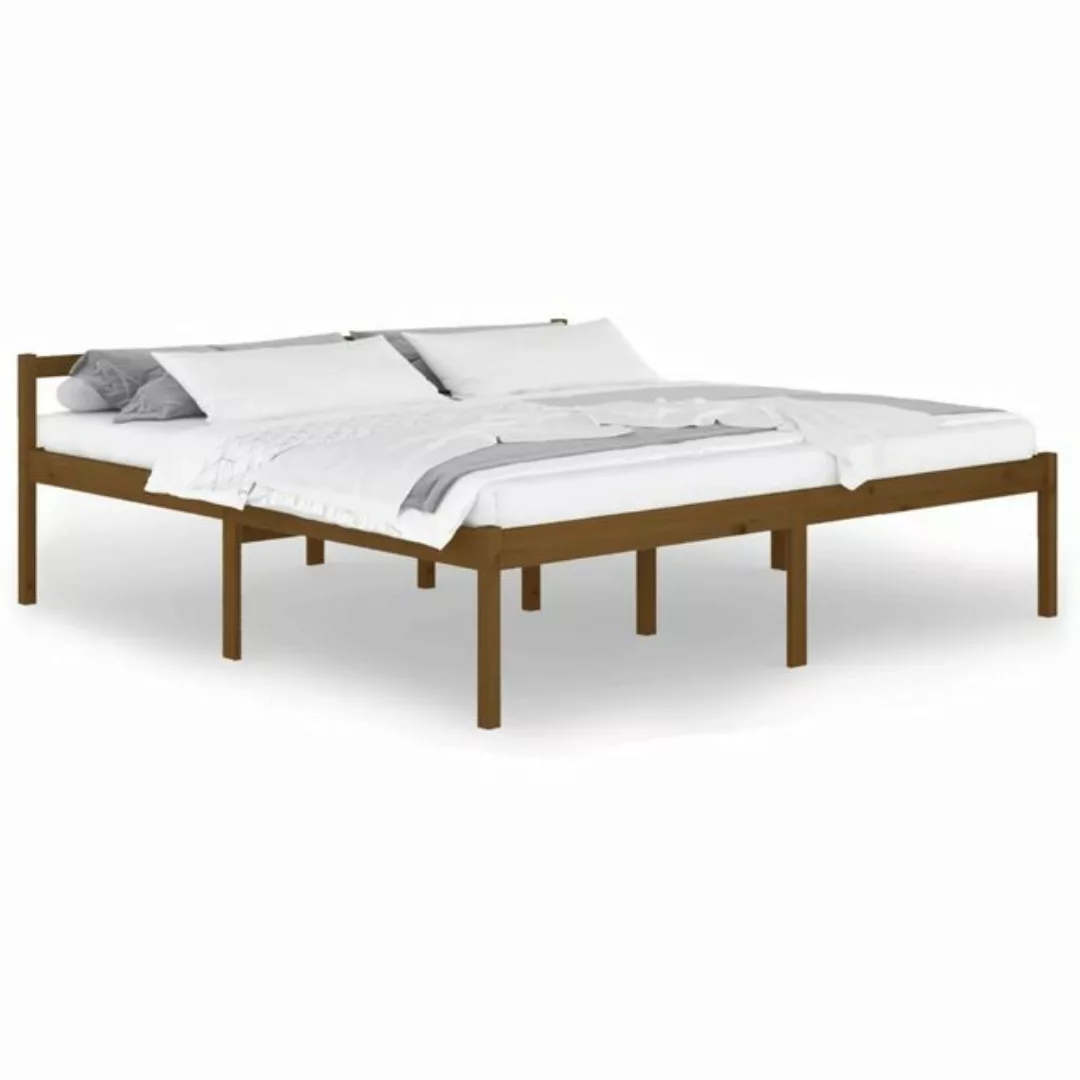 furnicato Bett Seniorenbett Honigbraun 200x200 cm Massivholz Kiefer (1-tlg) günstig online kaufen