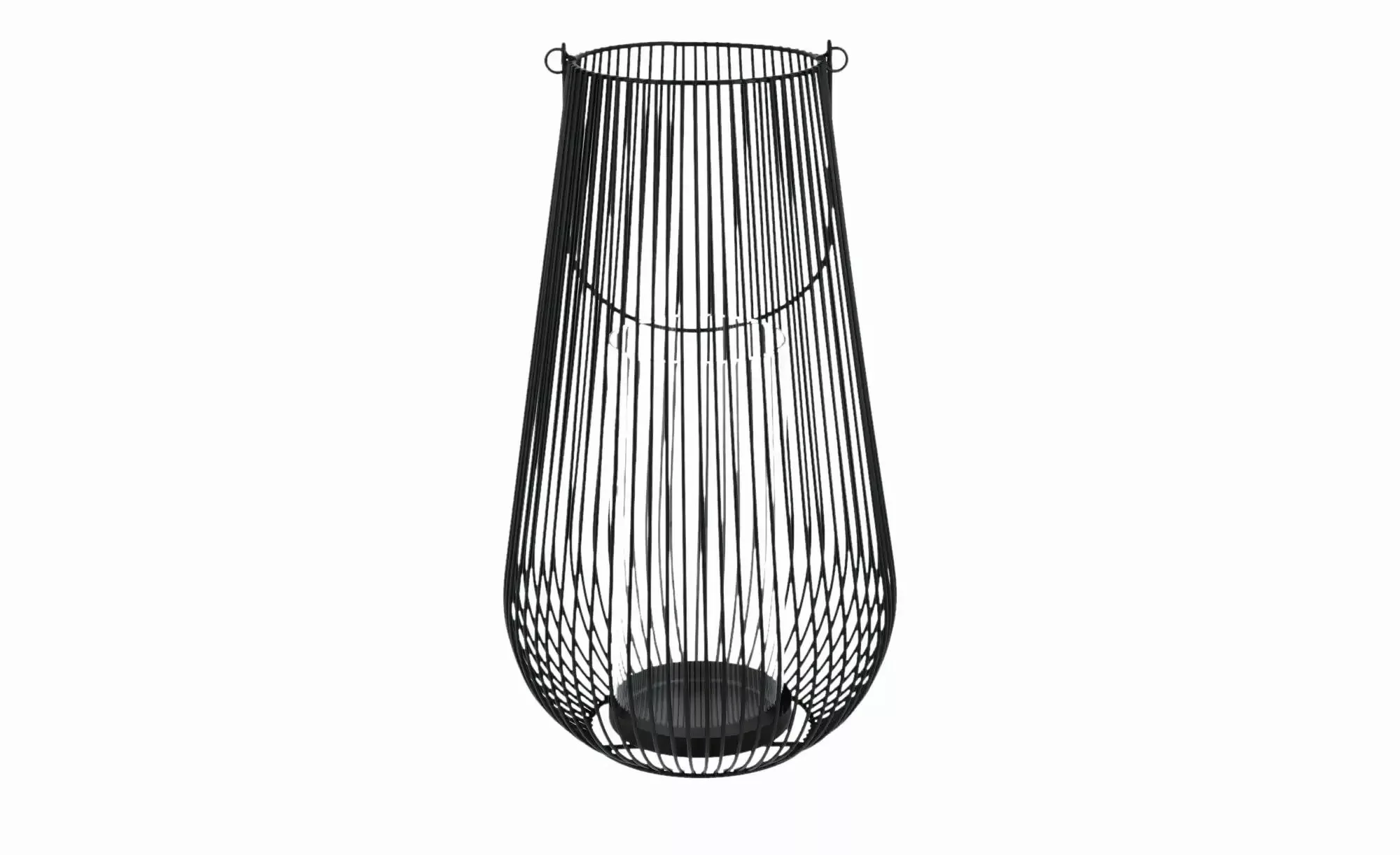 Windlicht ¦ schwarz ¦ Glas , Metall ¦ Maße (cm): H: 36  Ø: 20.5 Accessoires günstig online kaufen